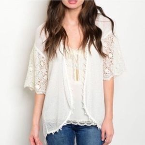NWT Soieblu Lightweight Sheer Kimono Cardigan